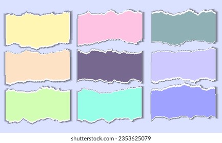 torn ripped paper sheet vector