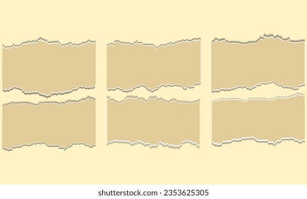 torn ripped paper sheet vector