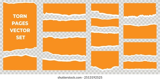 torn ripped paper sheets collection. ripped paper edges