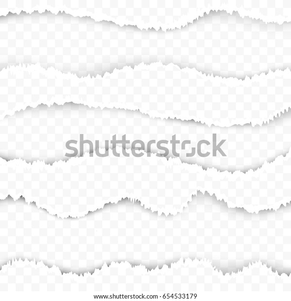Torn ripped paper\
transparent background template. Easy to apply layouts image\
divider in web graphic design. Page texture with teared border\
lines. Vector\
illustration