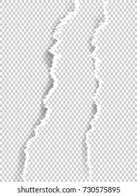 Torn Ripped paper transparent with space for text