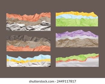 Torn Ripped Paper vector  set clipart