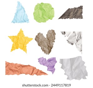 Torn Ripped Paper vector  set clipart