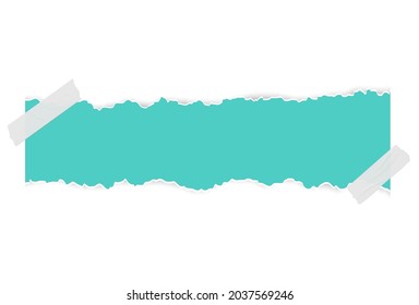 Torn, ripped piece of horizontal paper. Background for text.