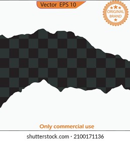 Torn, ripped piece. Ripped paper vector with space for text, advertising or design. Torn paper edges. Vector illustration. Ripped scraps fragments wisps. 