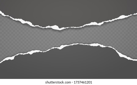 Trozos despedazados de papel negro horizontal con sombra suave están en el fondo cuadrado oscuro del texto. Ilustración del vector