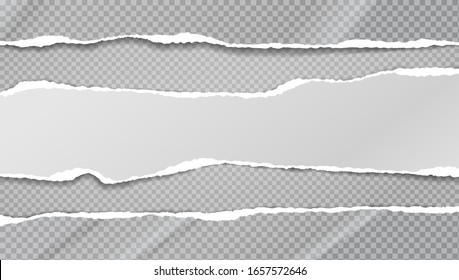 Torn Ripped Pieces Horizontal White Black Stock Vector (Royalty Free ...