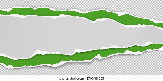 Trozos rasgados de papel horizontal blanco y negro con sombra suave están en el fondo gris oscuro cuadrado del texto. Ilustración del vector