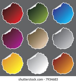 Torn, Ripped Tag and Label Vector