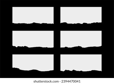colecciones de texturas de hojas de papel con raspador desgarrado