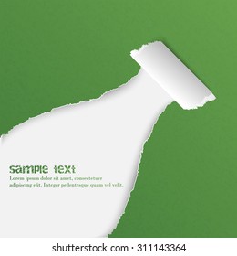 Torn rolled ripped paper/vector illustration with space for your text or creative editing