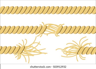 Torn rope Royalty Free Stock Vector Clip Art
