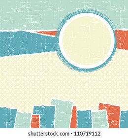 Torn scratch paper vintage background. Vector texture.