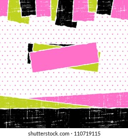 Torn scratch paper vintage background. Vector texture.