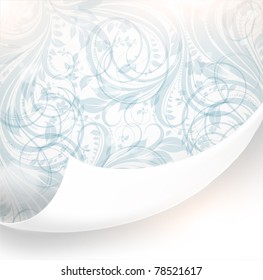 Torn seamless floral flower background for vintage design. Free place for text. Light ornament with abstract flowers and leafs. eps 10
