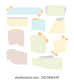 Torn Sheet Paper Illustration. Torn or ripped paper sheet. Scrapbook edge, notebook tear or blank page split illustration. Abstract realistic ornament or decoration clip art for banner background.