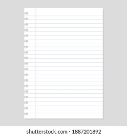 Grid Paper Realistic Blank Lined Paper Stock Vector (Royalty Free ...