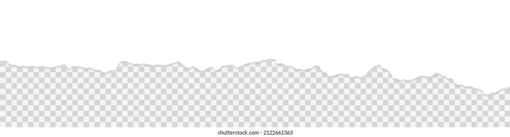 Torn sheet of paper. White torn paper. Vector illustration
