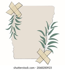 torn sheet for text. vector