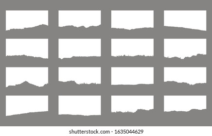 Torn sheets of paper. A set of torn paper.Vector illustration