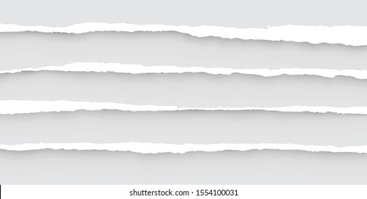 Torn Sheets Of Paper. Set Of Torn Paper. Paper Waste.Vector Graphic