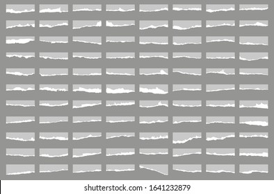 Torn sheets of paper with shadow on an isolated background. Torn paper set. Paper waste. Vector graphics