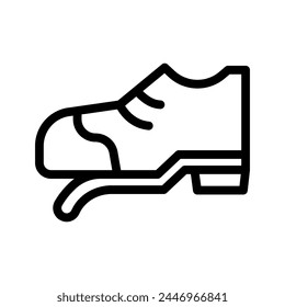 torn shoes line icon illustration vector graphic. Simple element illustration vector graphic, suitable for app, websites, and presentations isolated on white background