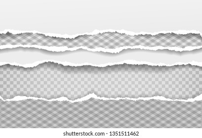 Set Ripped Torn Paper Stripes Texture Stock Vector (Royalty Free ...