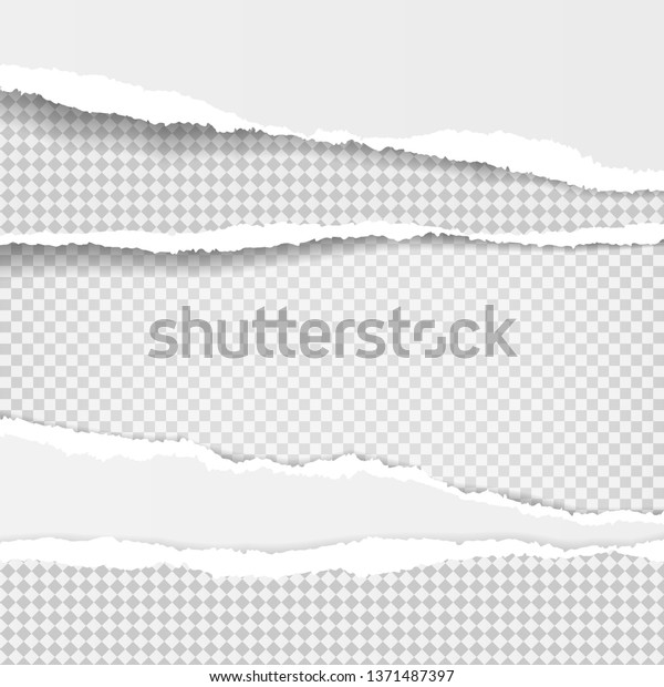 白と四角の破れた紙片と柔らかい影 ベクターイラストの背景 のベクター画像素材 ロイヤリティフリー