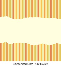 Torn Striped Wallpaper - with space for text or image. EPS10 vector illustration.