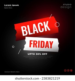 torn style black friday sale coupon poster get upto 30 percent off vector