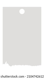 torn tag icon on white background