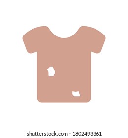 Torn t-shirt icon. Simple color vector laundry element icon for ui and ux, website or mobile application