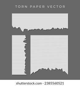 vector de artesanía de papel blanco roto simple