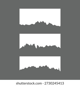 Nota de papel blanco rasgada con la cinta en el fondo gris, marco rasgado de la textura del papel