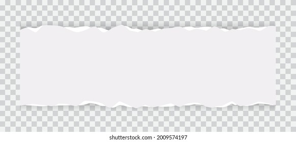 papel blanco roto sobre fondo transparente. aspecto realista. Ilustración vectorial