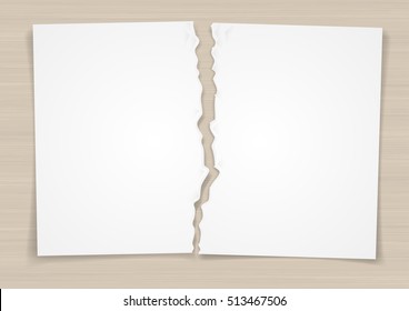 Torn In Half Paper Vector Images Stock Photos Vectors Shutterstock