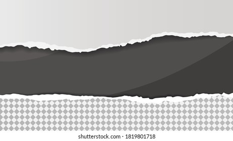 Las piezas de papel blanco y cuadrado están sobre fondo gris oscuro para texto, publicidad o diseño. Ilustración del vector
