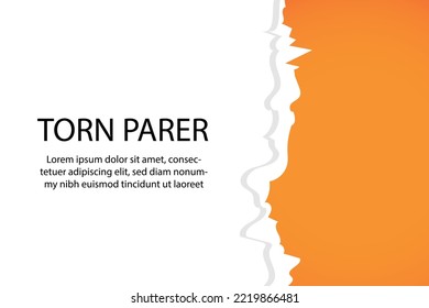 Torn yellow Paper background, cracked