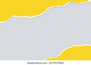 torn yellow paper. Illustration of yellow torn paper with place for your image or text. Vector available.