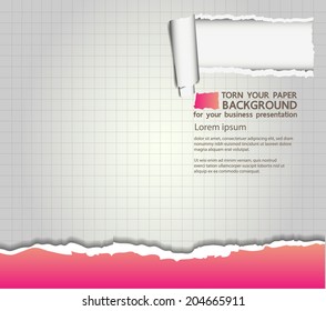 Torn your paper Background for your business presentation