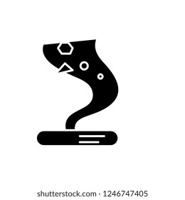 Tornado black icon, vector sign on isolated background. Tornado concept symbol, illustration 