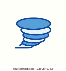 tornado blue icon, isolated icon in light background, perfect for website, blog, logo, graphic design, social media, UI, mobile app