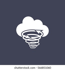 tornado cloud icon vector
