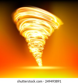 Tornado Consisting Of Red Flame