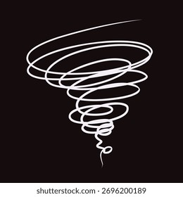 Tornado Curve – Stylized Spiral on Dark Canvas.eps