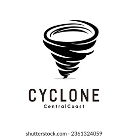 Tornado Cyclone Hurricane Twister Logo Design Icon Template