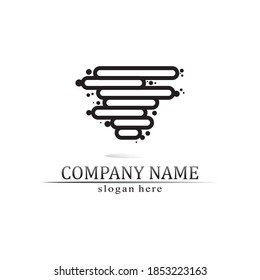 Tornado and cyclone logo symbol vector illustration design