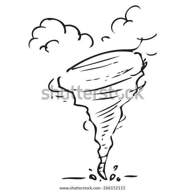 Tornado Doodle Stock Vector (Royalty Free) 266152115 | Shutterstock