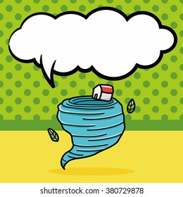 Tornado doodle, speech bubble